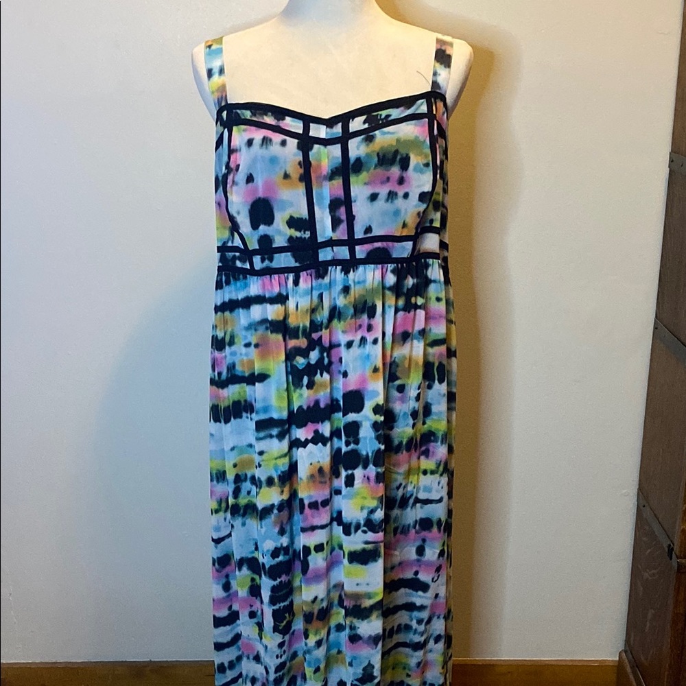 Torrid Blue and Purple Sleeveless Maxi Dress